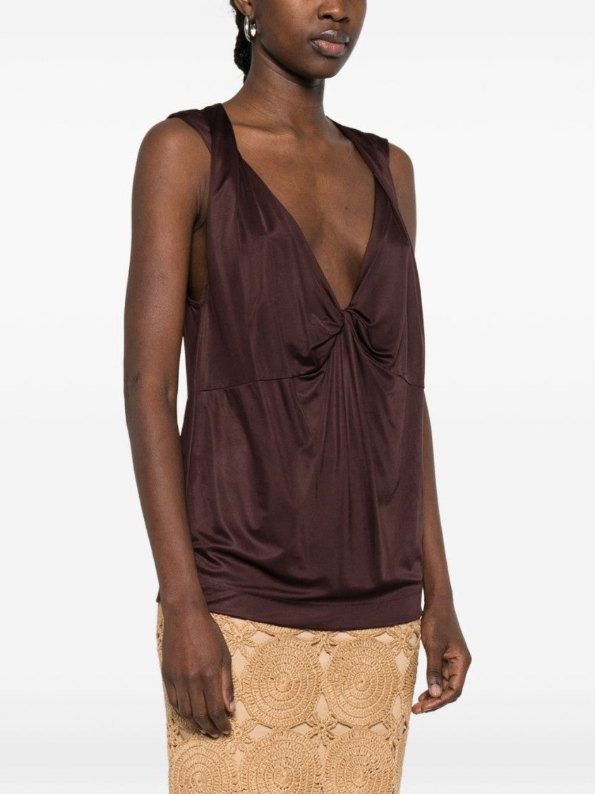 Dries Van Noten Rich Purple Sleeveless Top