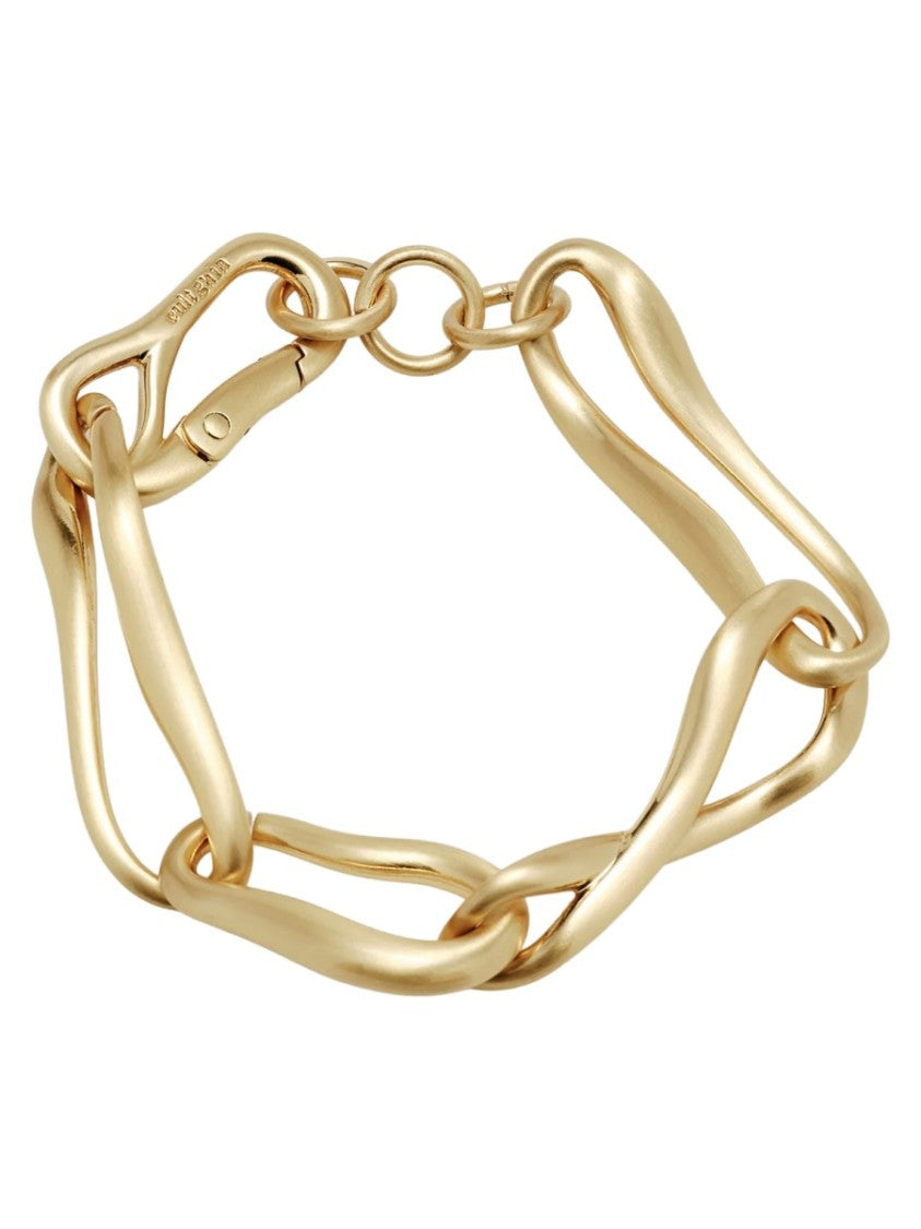 Cult Gaia Warm Metallic Tone Irregular Links Bracelet
