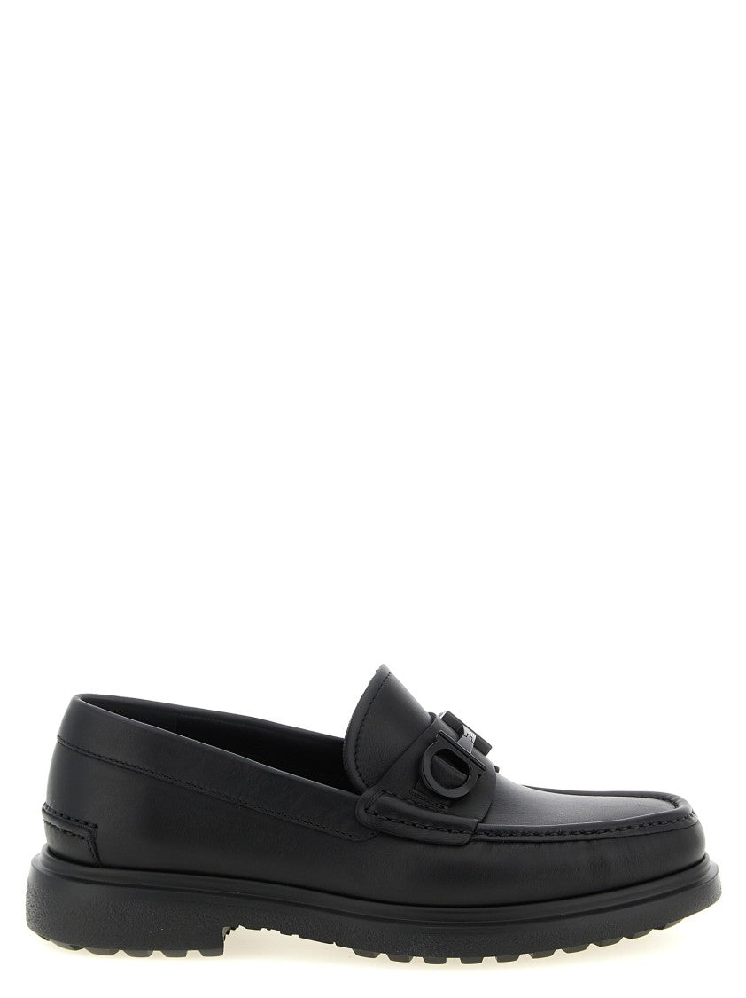 Ferragamo 'Tobias' Smooth Leather Gancini Loafers