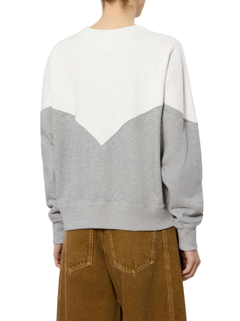 Isabel Marant Étoile Chevron-Patterned Knit Sweater With Bold Graphic