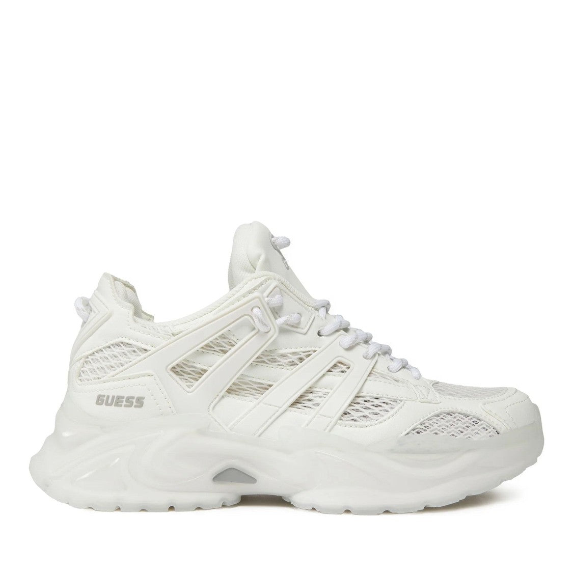 Guess White Belluna Breathable Mesh Sneakers