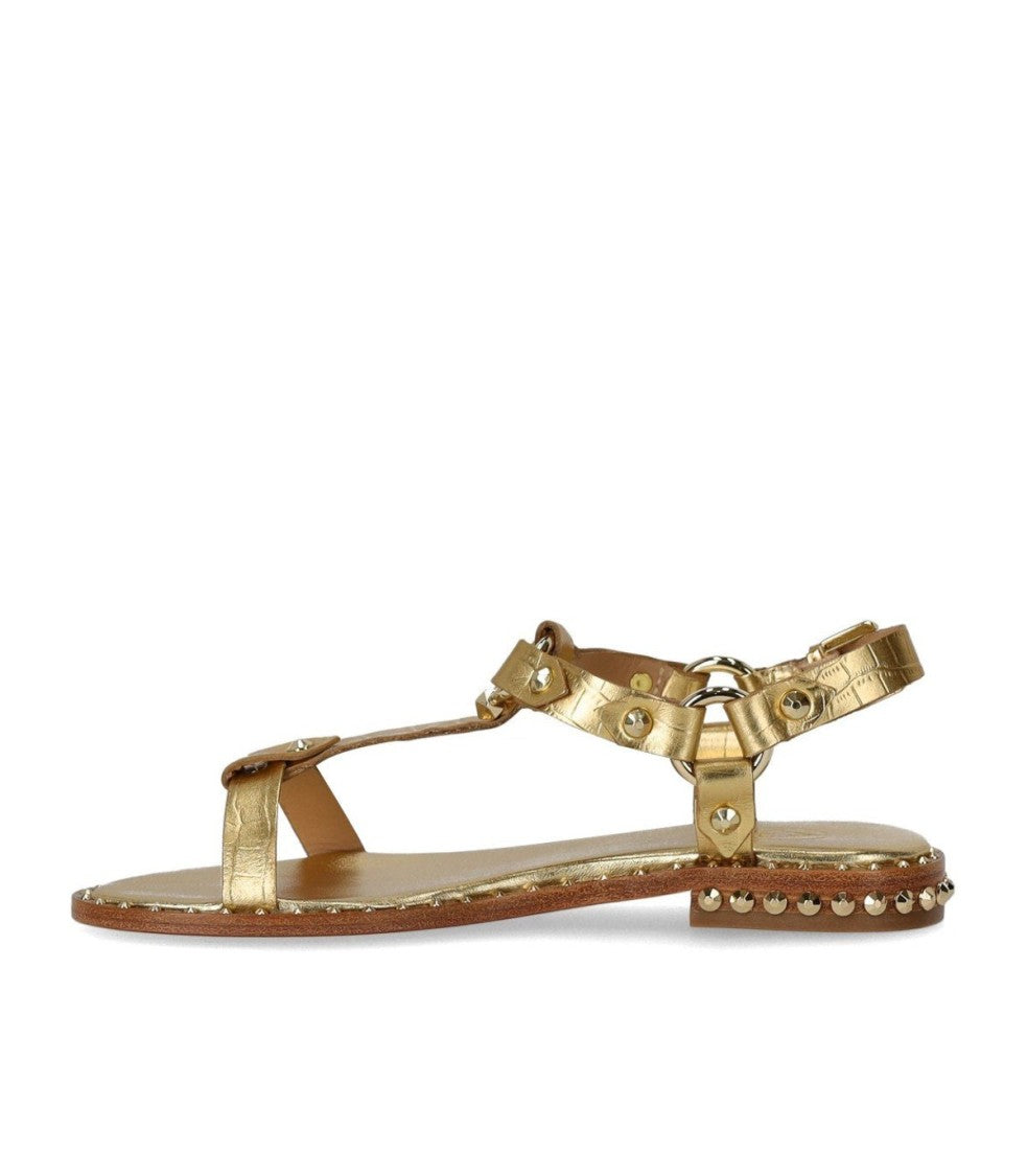 Ash Patsy Gold Flat Sandal