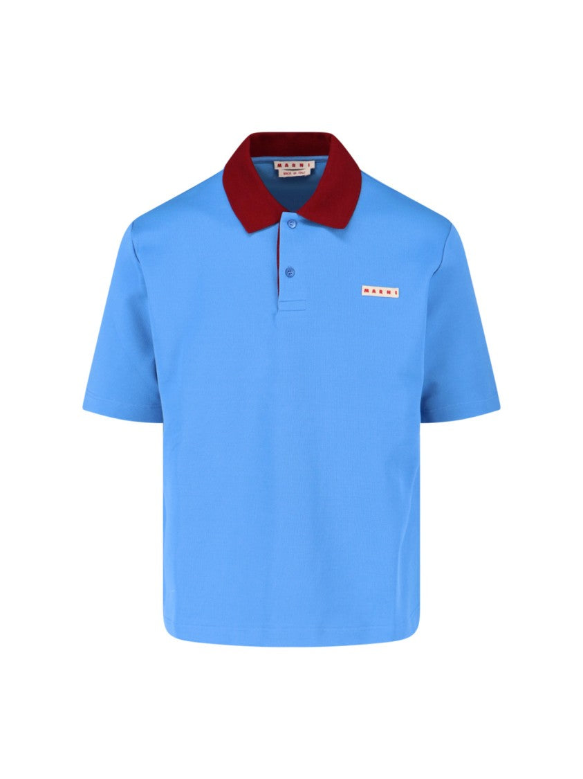 Marni Logo Polo Shirt – Light Blue