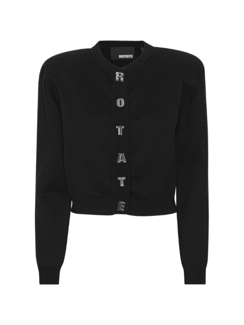 Rotate Birger Christensen Cropped Black Cardigan
