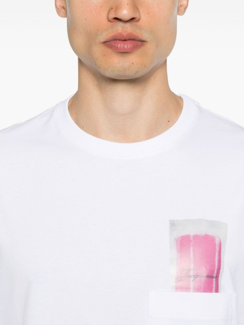 Jacquemus Minimalist White T-Shirt With Logo Detail