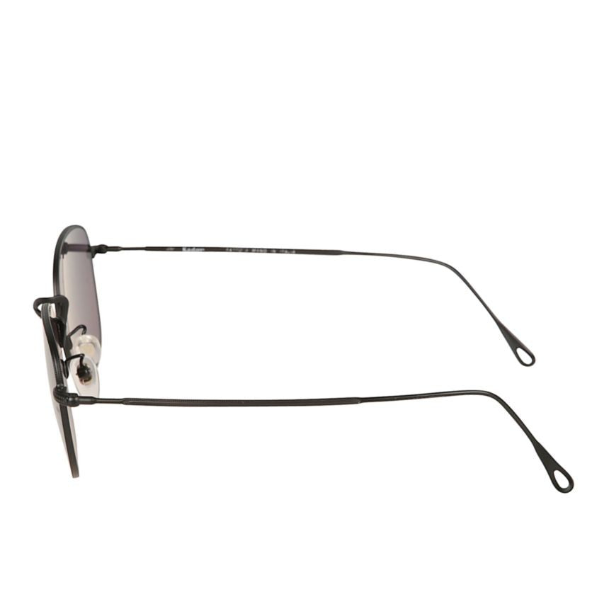 Kador Backy Rectangular Black Metal Sunglasses With Adjustable Nose Pads