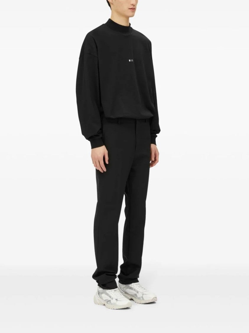 Msgm Straight-Leg Tailored Pants With Button Closure