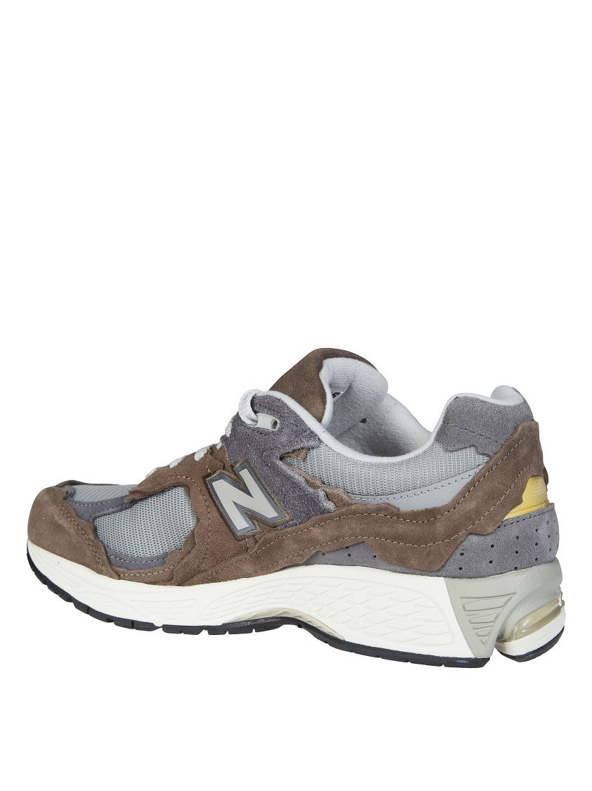 New Balance Earthy Brown Layered Panel Sneakers