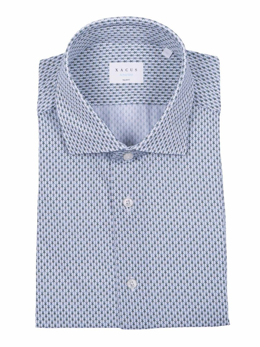 Xacus Geometric Pattern Classic Casual Shirt