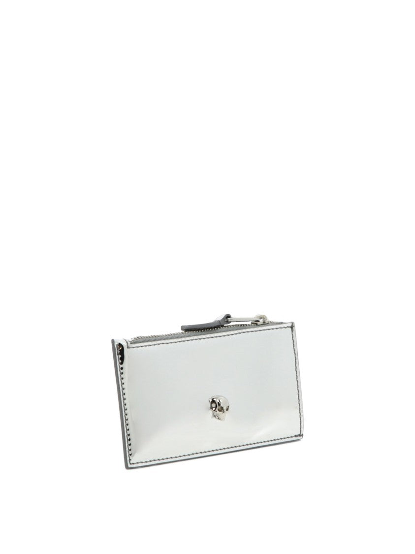 Alexander Mcqueen Reflective Silver Wallet