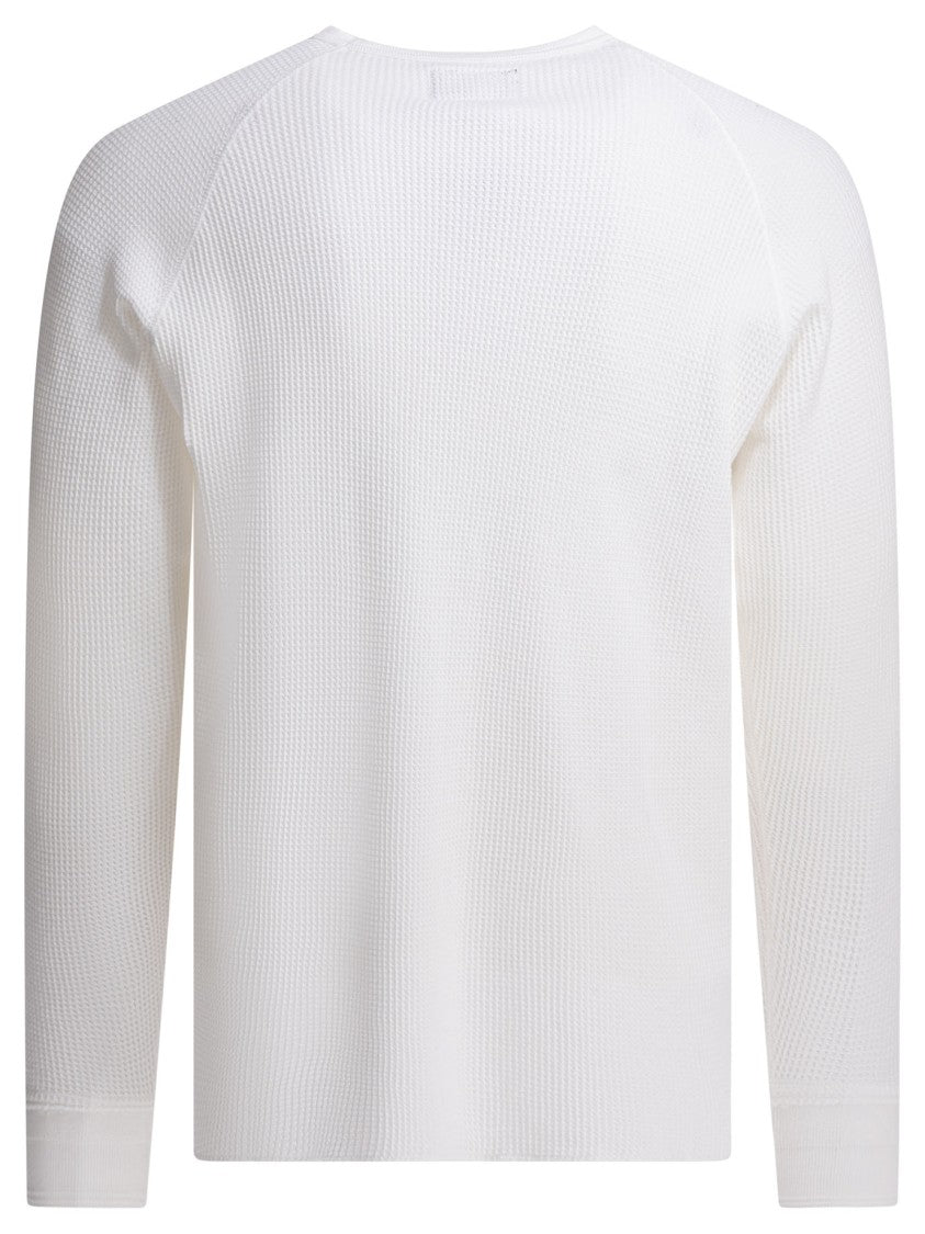 Beams Plus Textured Waffle Knit Long-Sleeve T-Shirt