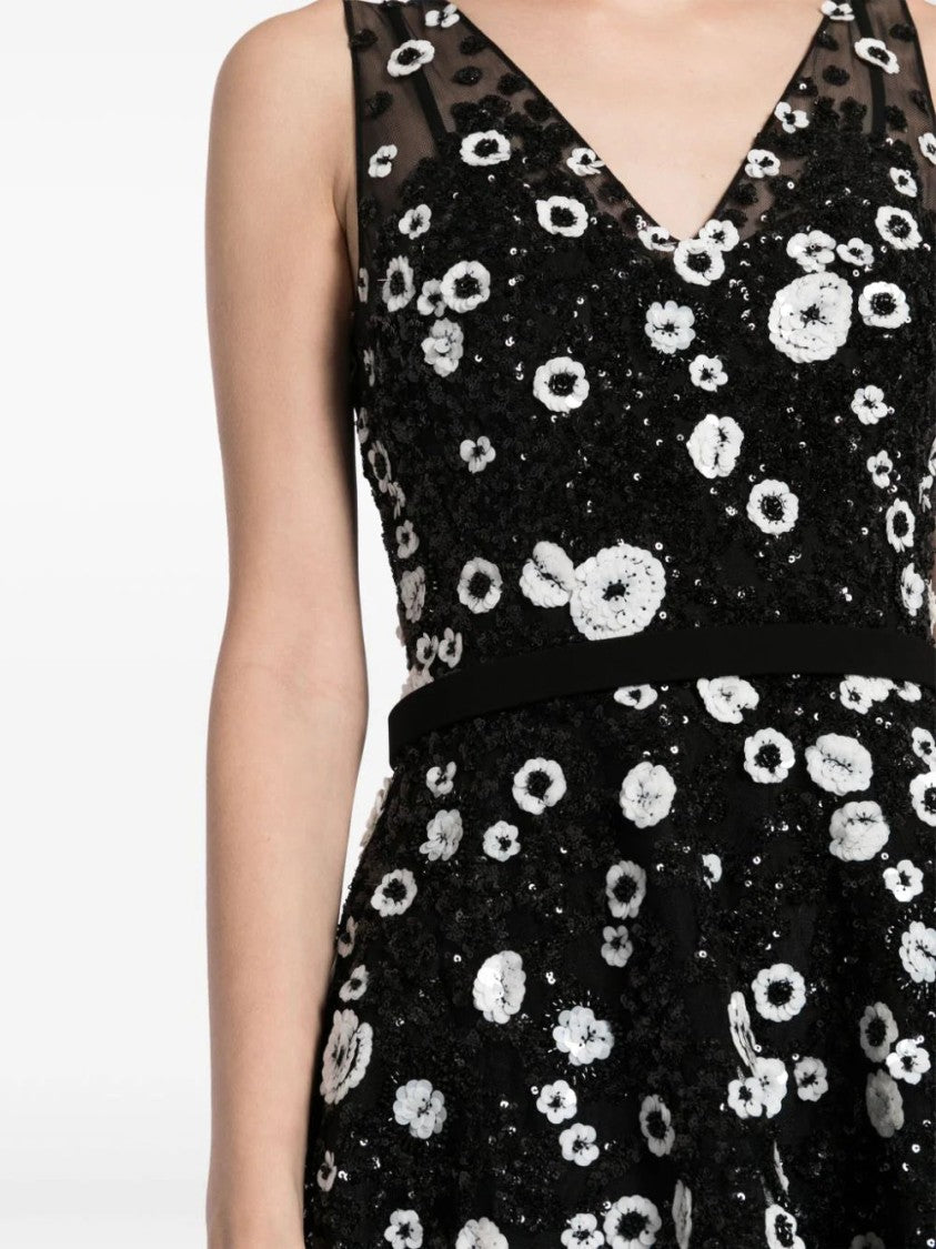 Saiid Kobeisy Tulle, Ankle Length Dress With Dotted Beading