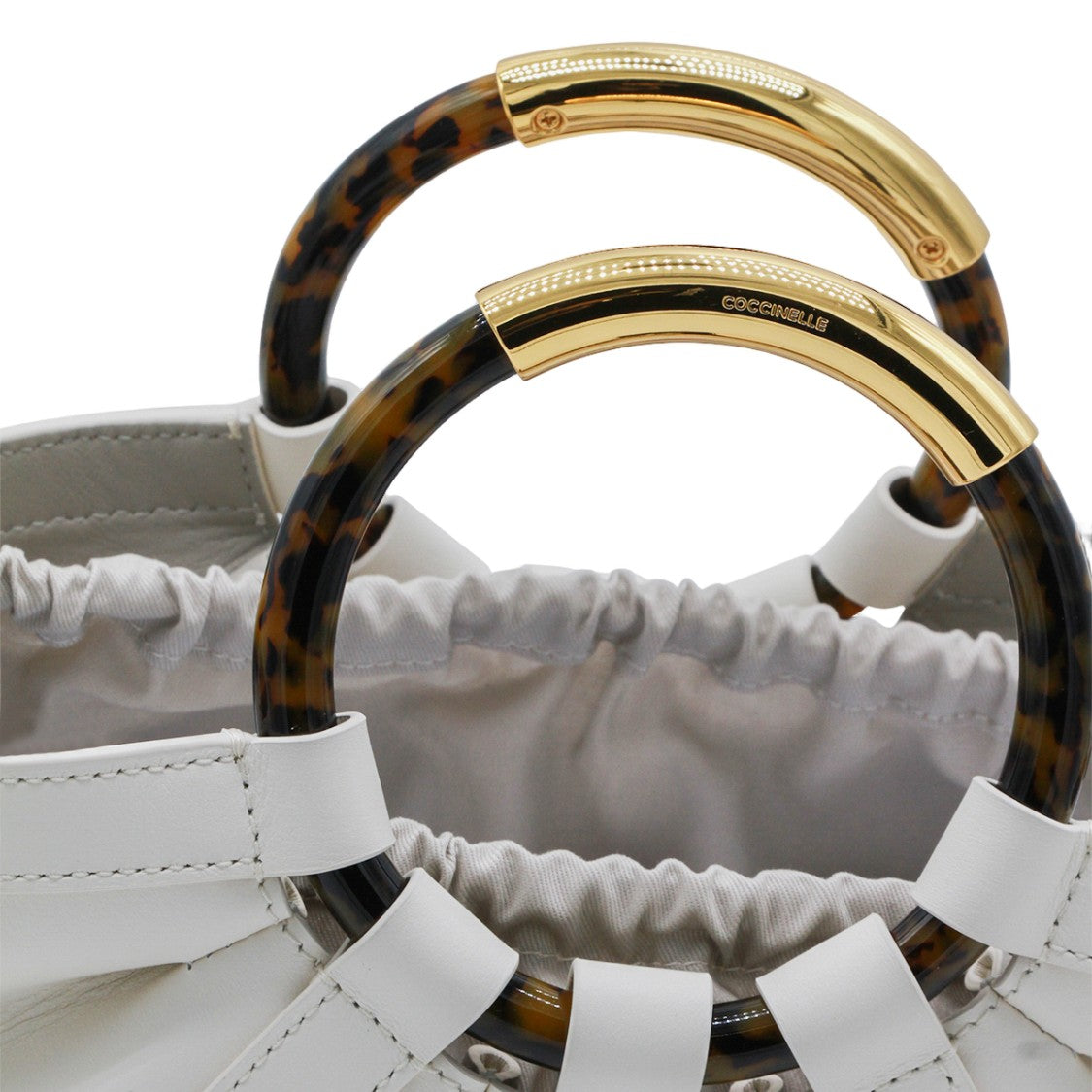 Coccinelle Soft-Gathered Handbag With Tortoiseshell Accents