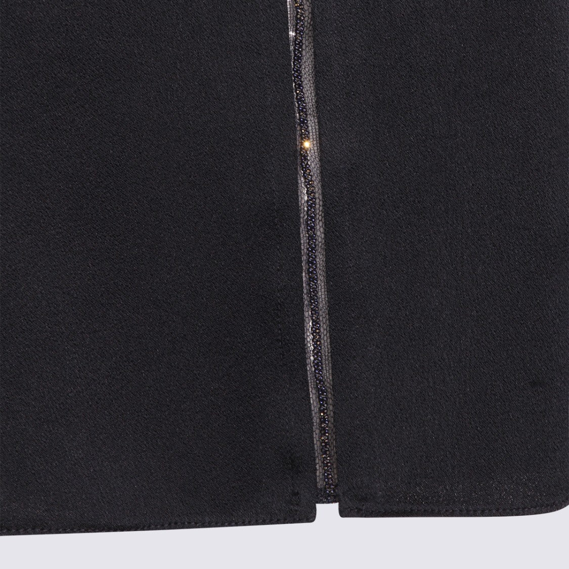 Fabiana Filippi Navy Viscose Top With Gathered Cuffs
