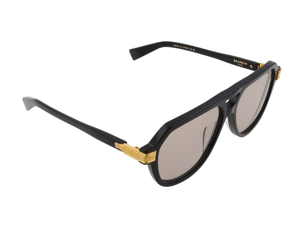 Balmain Black Francoise Ii Acetate Geometric Sunglasses