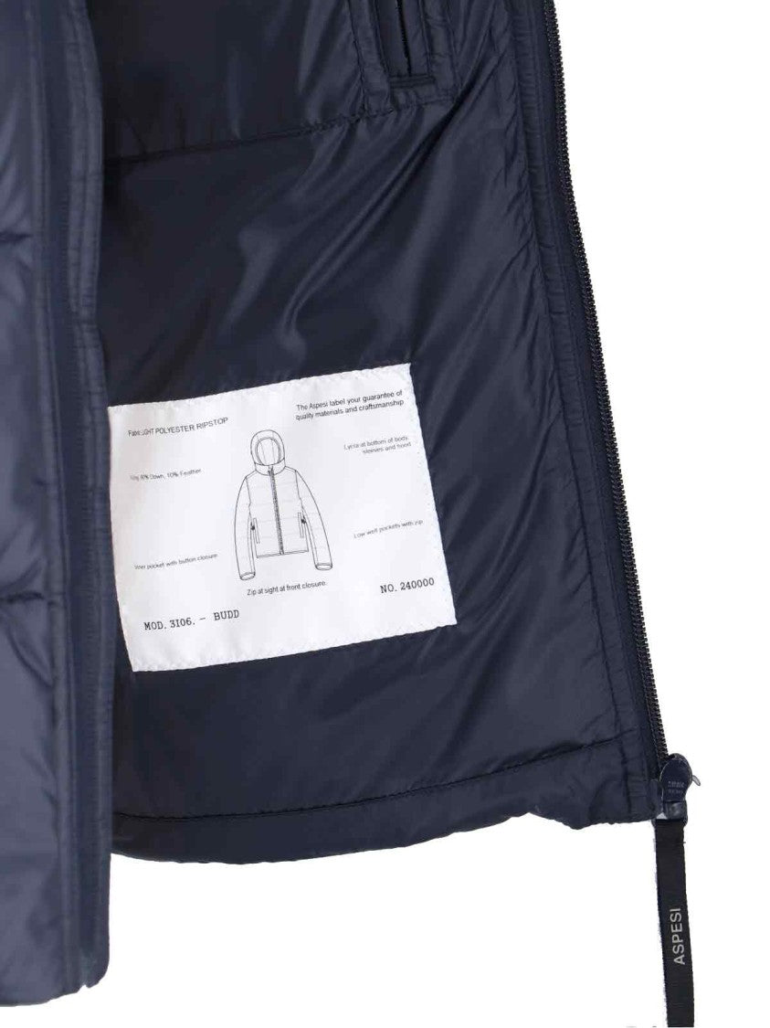 Aspesi Quilted Puffer Jacket – Navy