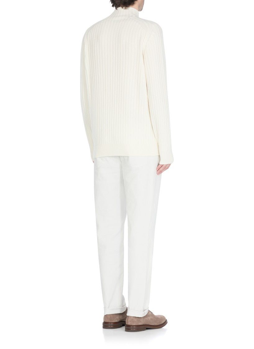 Brunello Cucinelli Ivory Cucinelli Cashmere Sweater