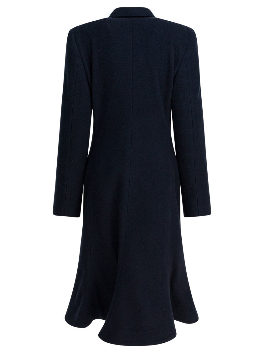 Balenciaga "Midi Godet" Wool Long Coat