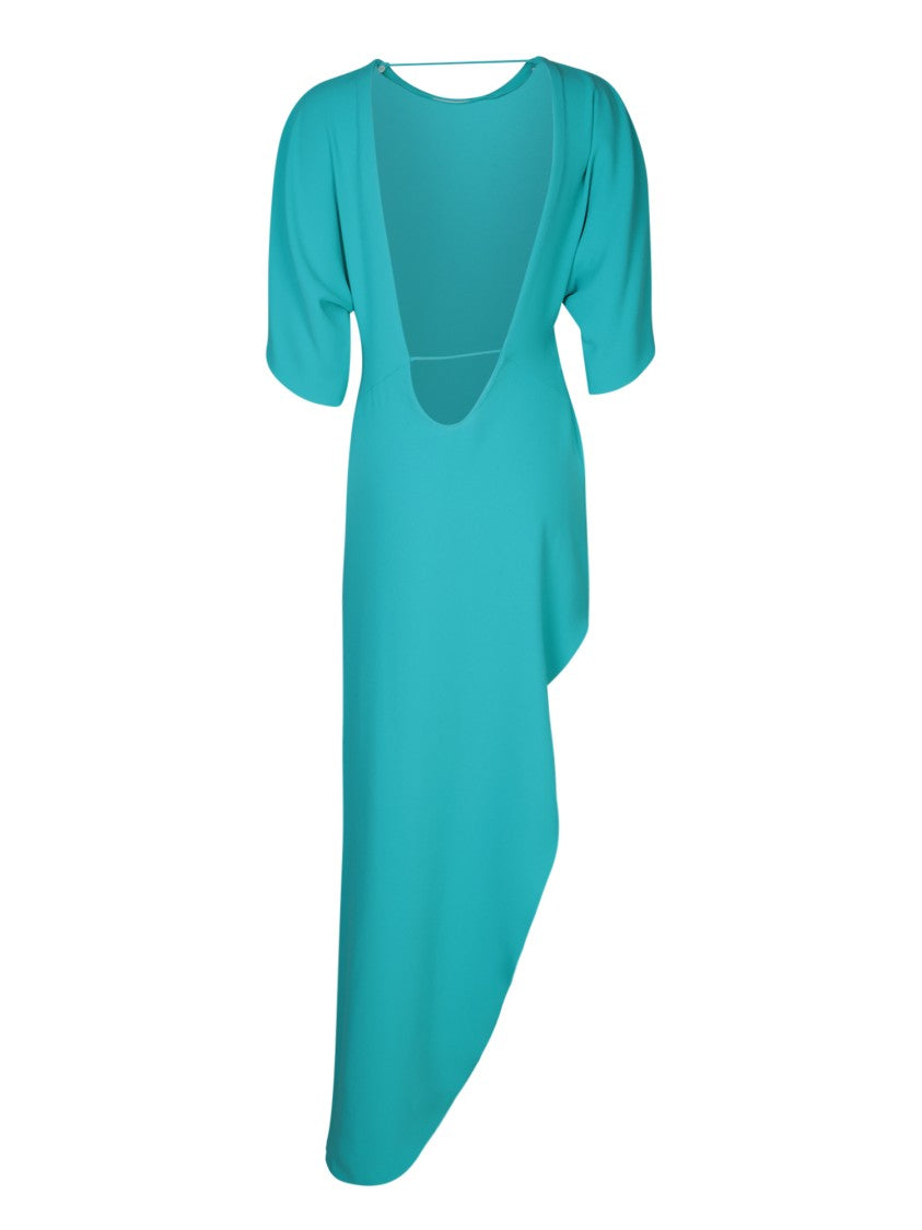 Rev Midi Dress With Elegant Draped Design And Open Back Detail