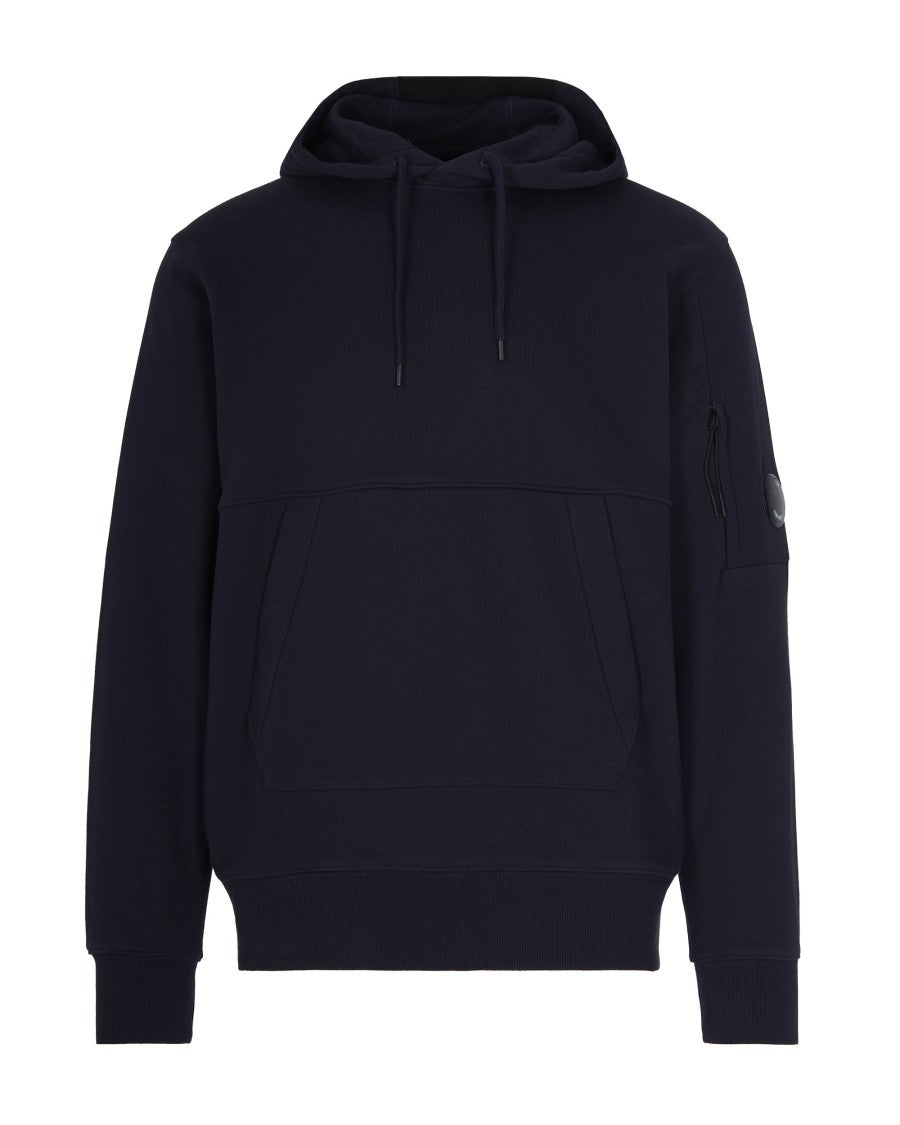 C.P. Company Blue Medium-Weight Diagonal Raised Fleece Hoodie