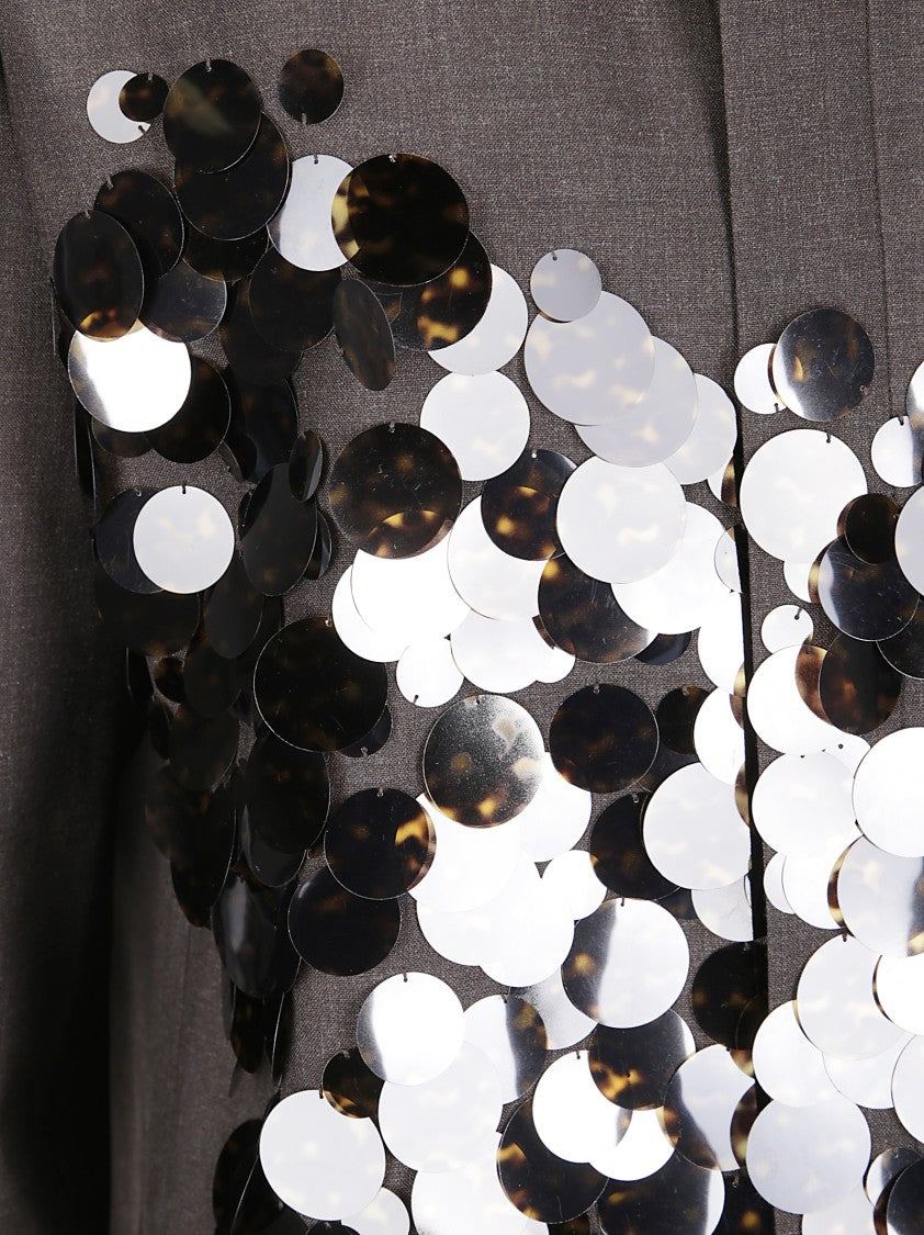 Sacai Suiting X Sequin Embroidery Shirt