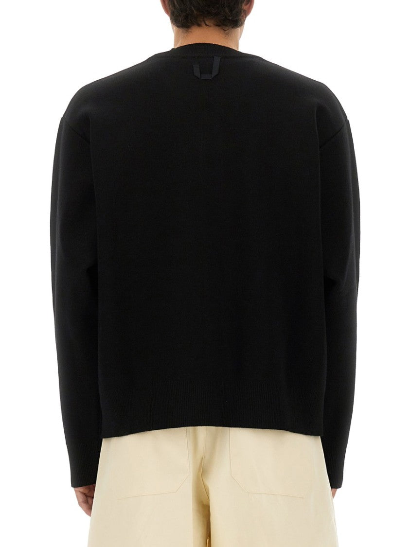 Jacquemus Boxy Black Cardigan With V-Neckline And Button-Down Front