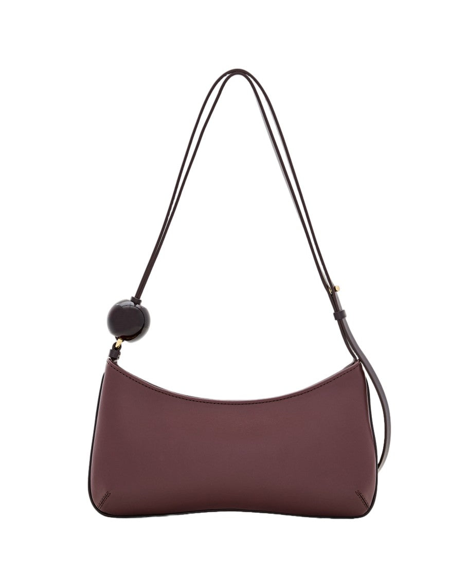 Jacquemus Bead-Detail Leather Shoulder Bag With Adjustable Handle
