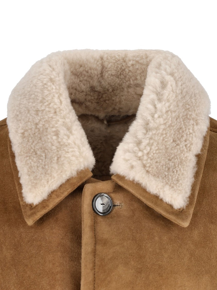 Ami Paris Shearling Jacket – Brown