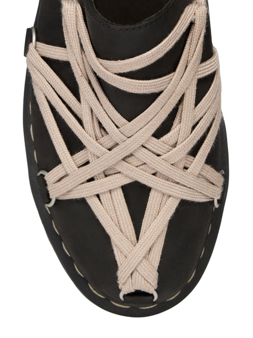 Dr. Martens X Rick Owens Chunky Intricate Strapping Quad Sole Megalce Mules