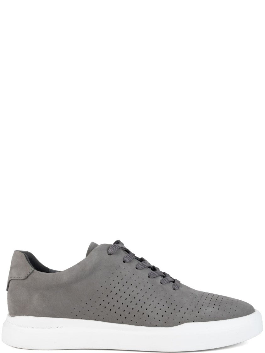 Sergio Moretti Nubuck Trainers With Breathable Perforations