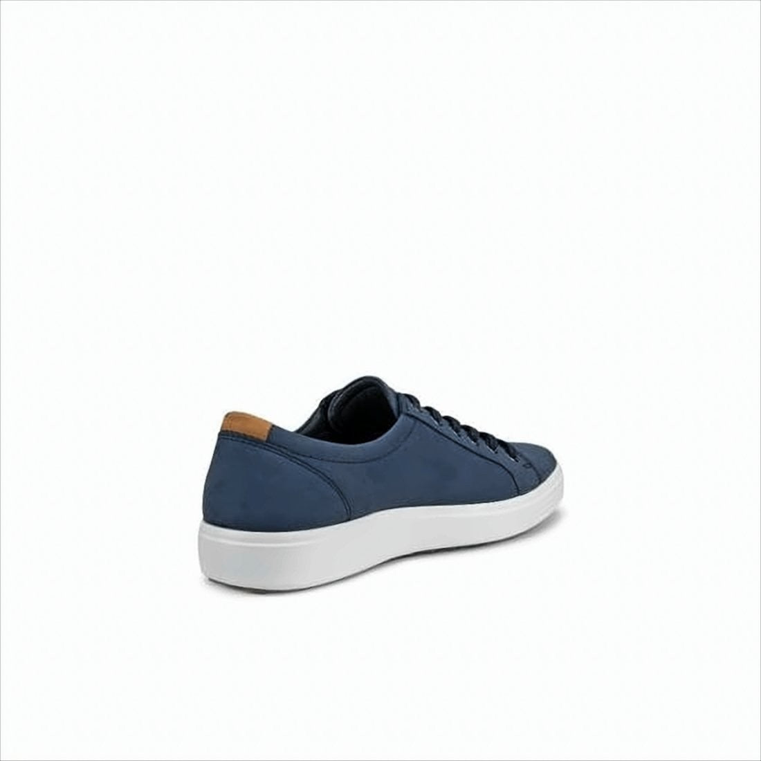Ecco Deep Blue Leather Low-Top Sneakers