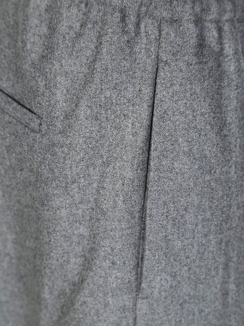 Tagliatore Tailored Grey Trousers With Subtle Herringbone Pattern