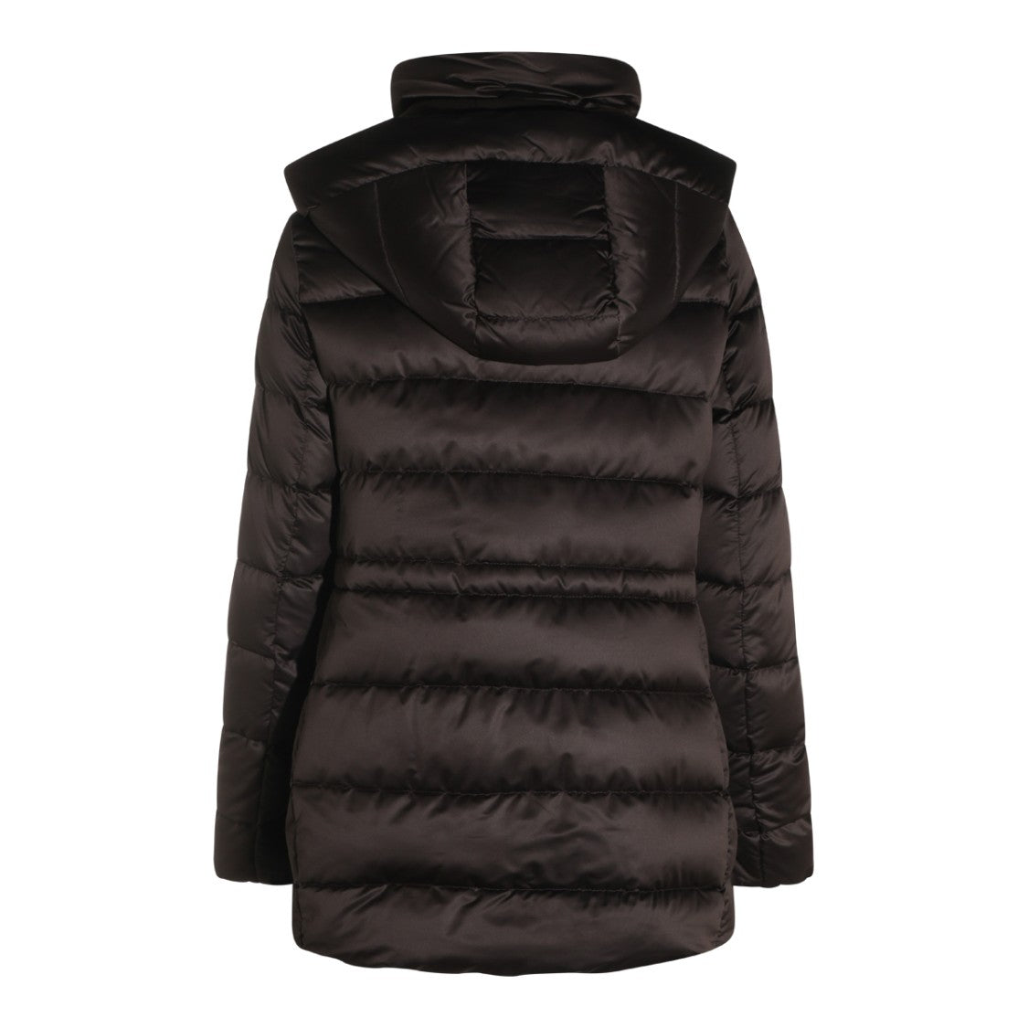 Moorer Quilted Padded Detachable-Hood Down Jacket