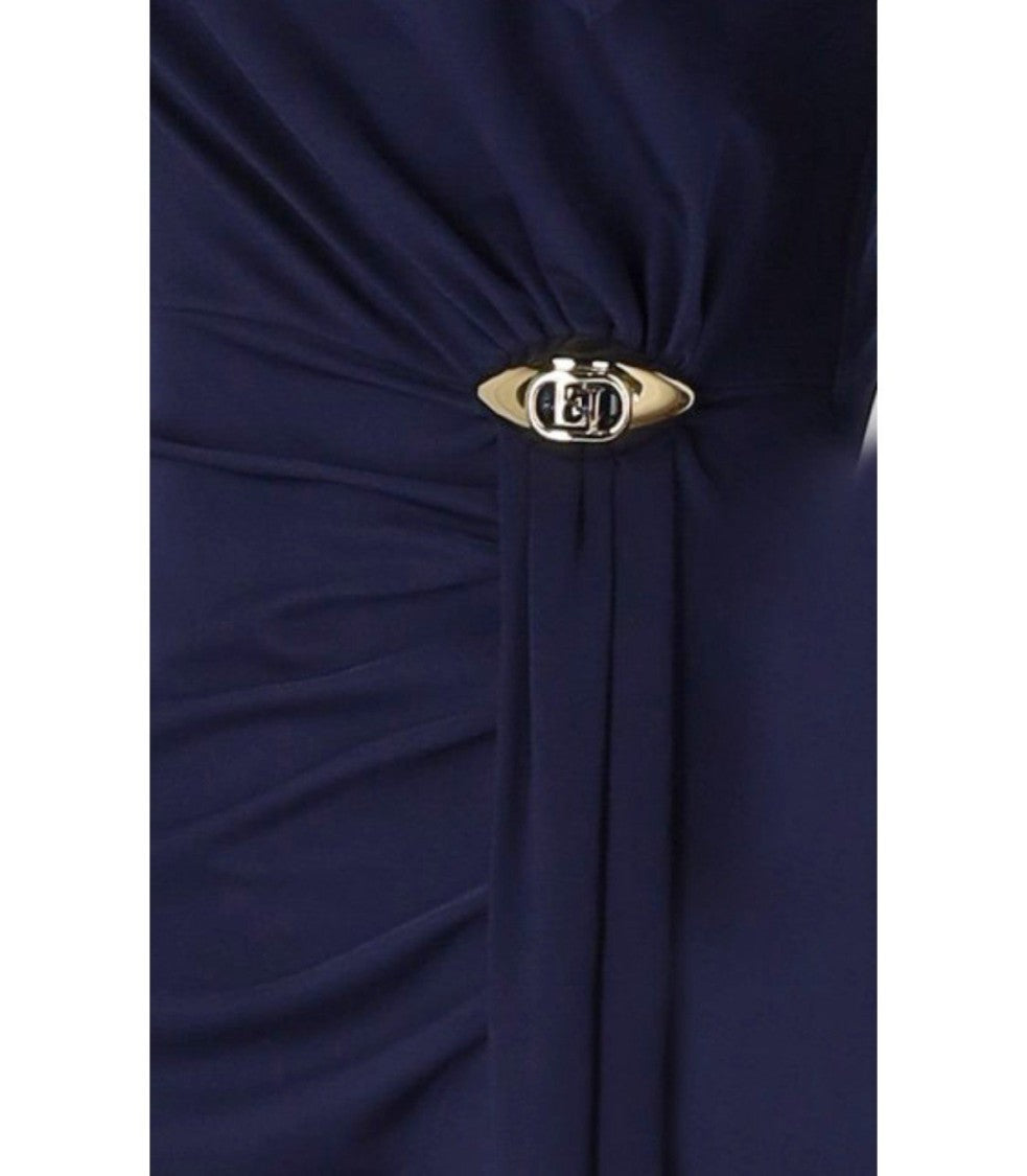 Elisabetta Franchi Red Carpet Oltremare Asymmetric Dress