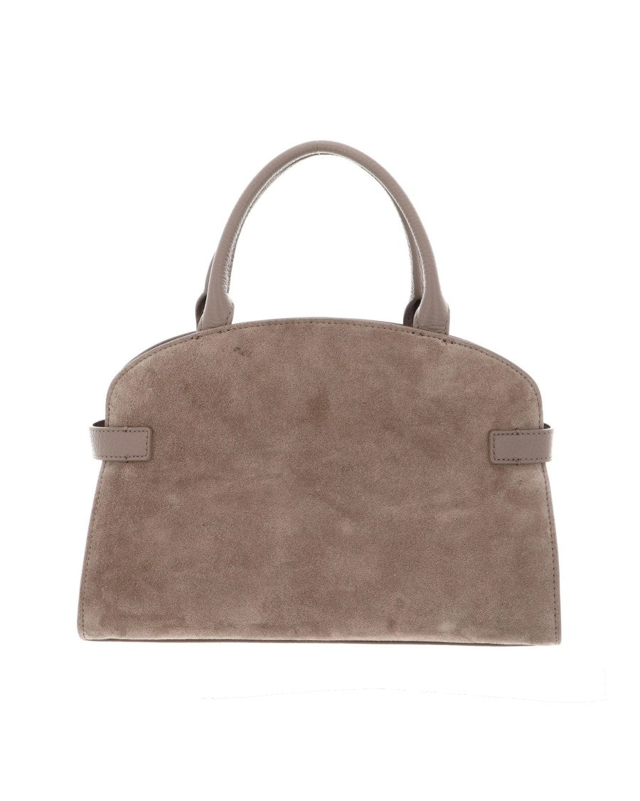 Coccinelle Structured Suede Handbag With Removable Shoulder Strap