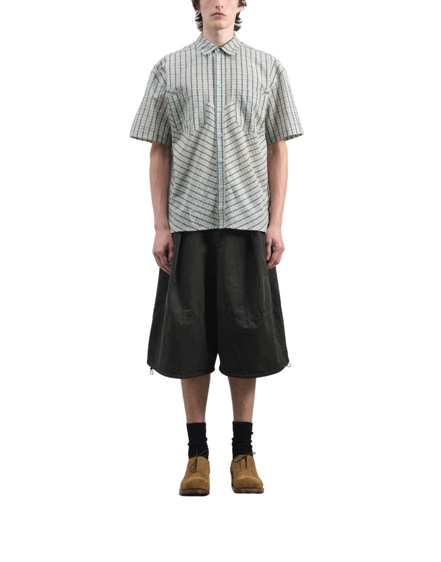 Youmustcreate Dark Green Salba Garment-Dyed Short