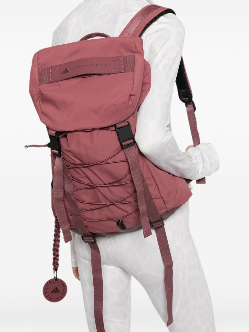 Adidas By Stella Mccartney Pink Spacious Buckle Strap Backpack