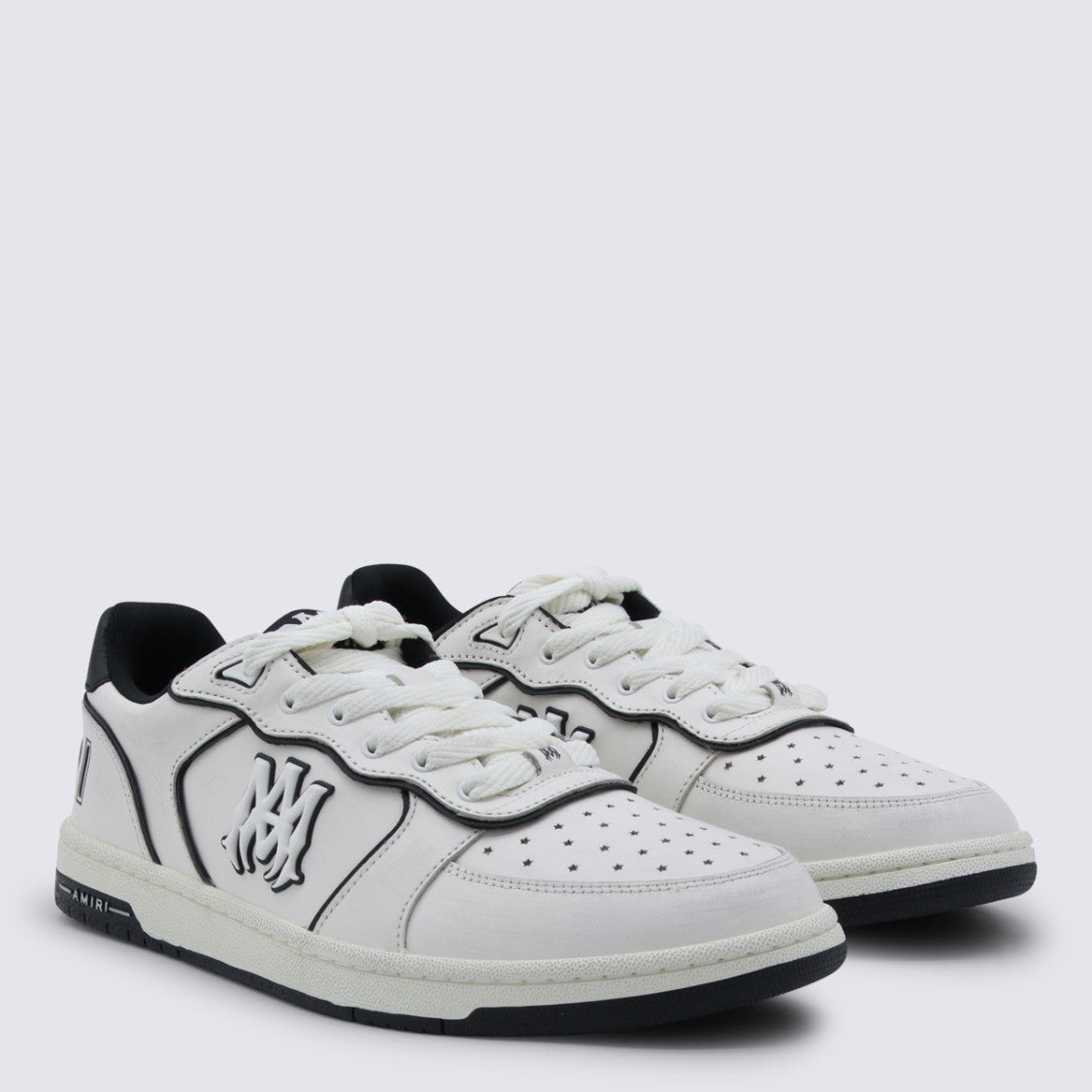 Amiri Newport Ivory Leather Sneakers