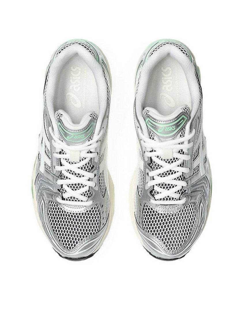 Asics White Gel-Kayano 14 Textile Metallic Sneakers
