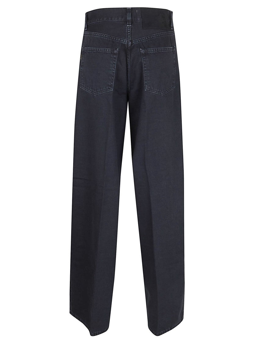 Haikure Boyfriend Fit Black Denim Trousers With Relaxed Waist