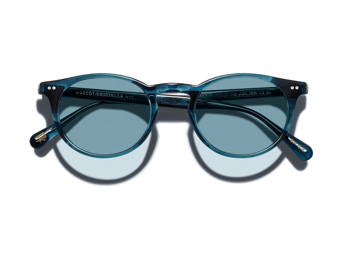 Moscot Blue Or-Fra-S Translucent Round Sunglasses