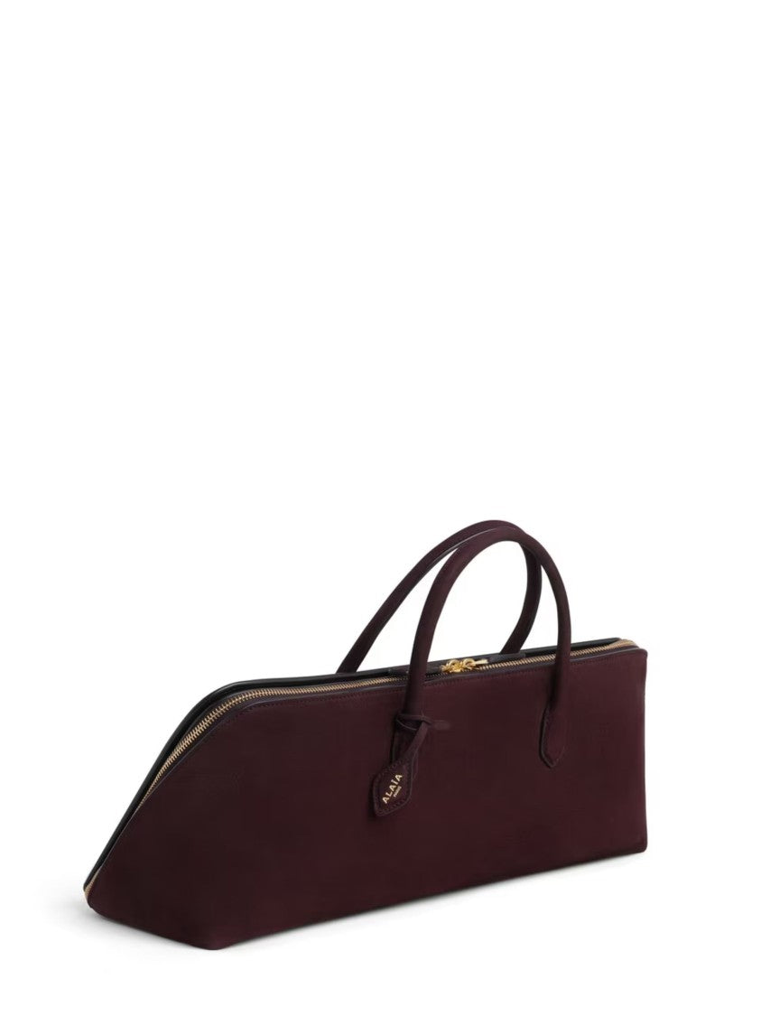 Alaïa Burgundy Nubuck Medium Delta Shoulder Bag