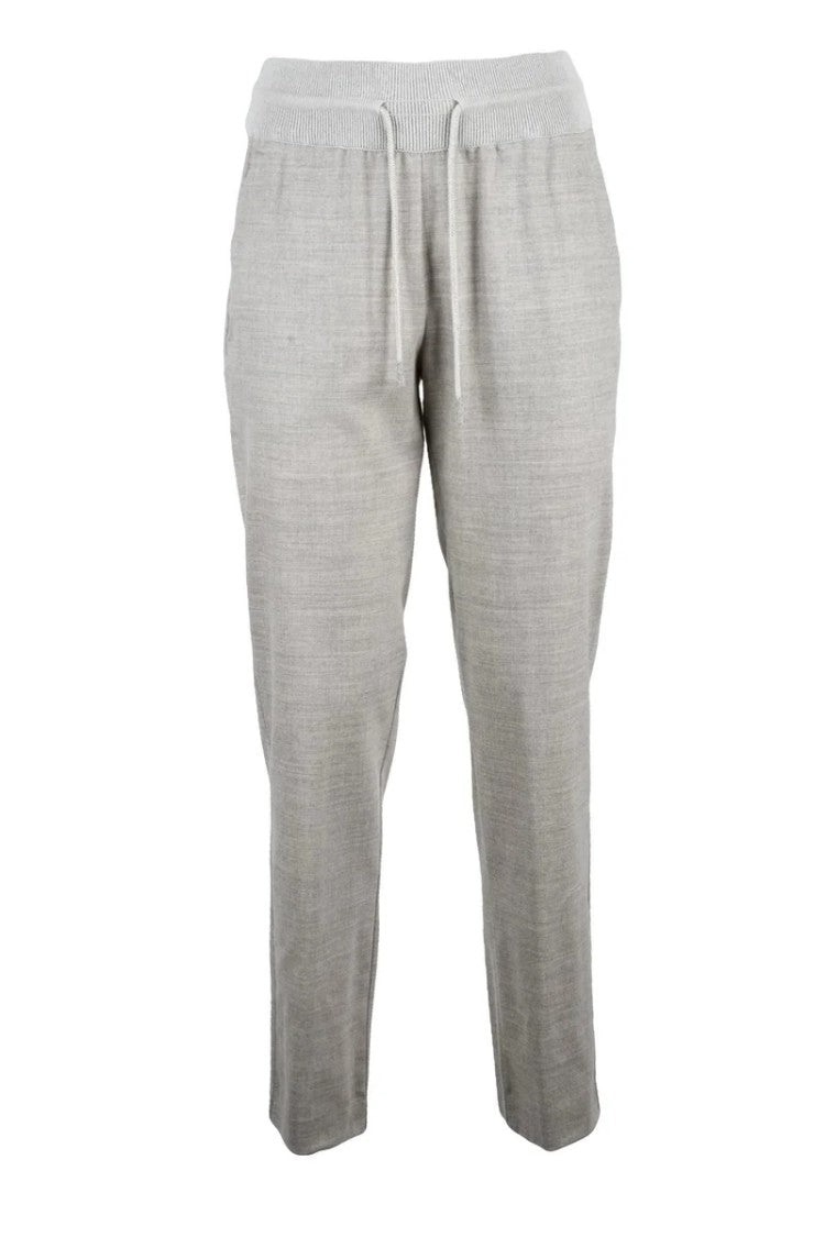Panicale Light Grey Stretch Wool Cashmere Pants