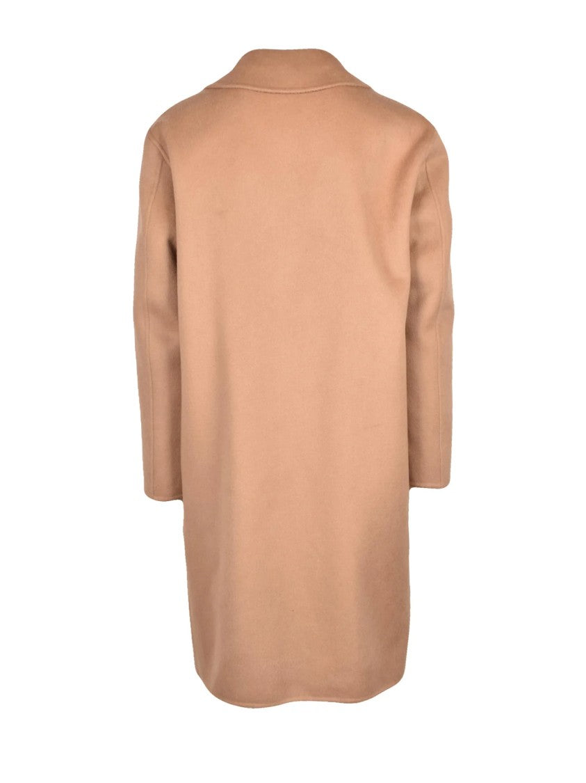 Out/Fit Beige Mid-Length Wool-Blend Coat