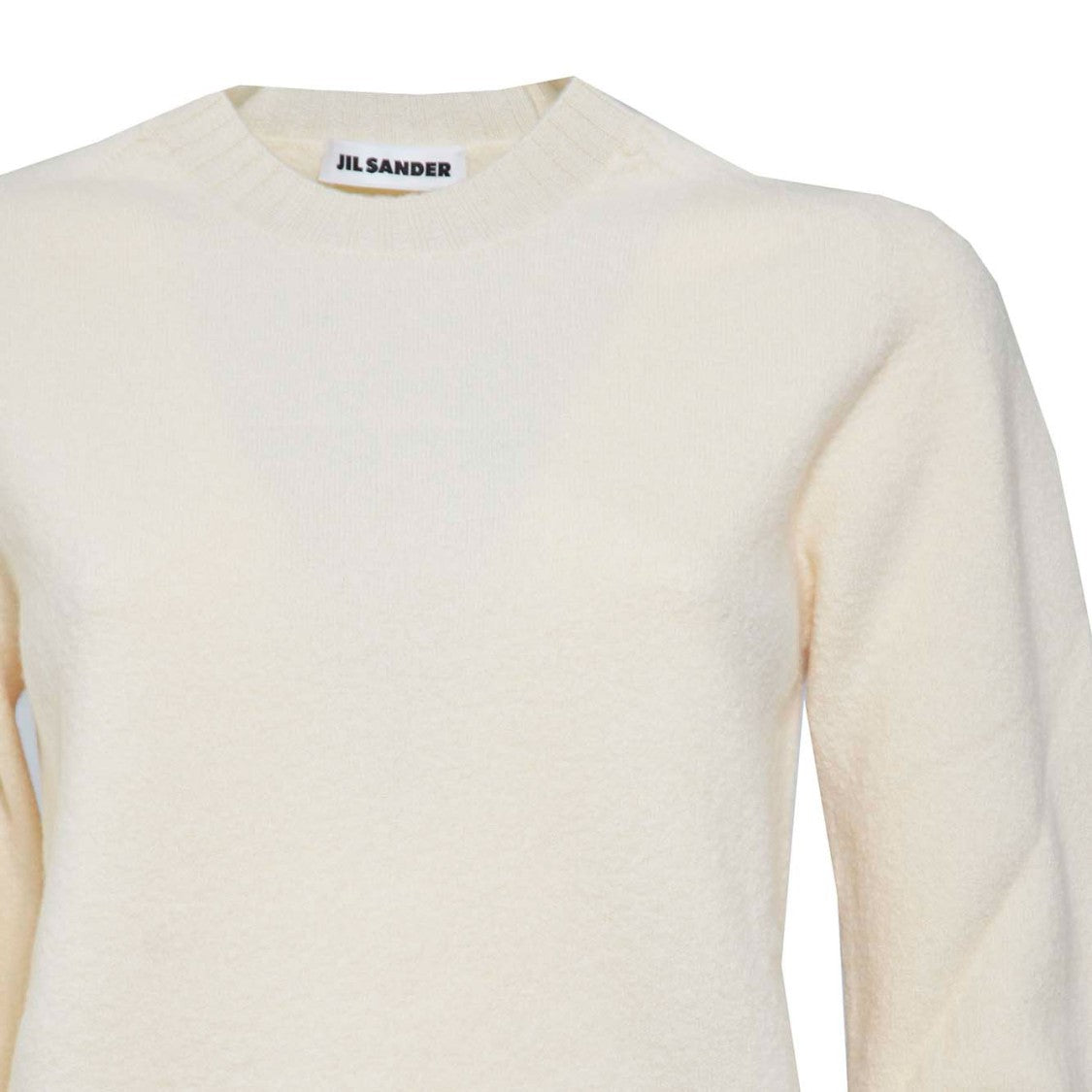 Jil Sander Cream Wool Crewneck Sweater