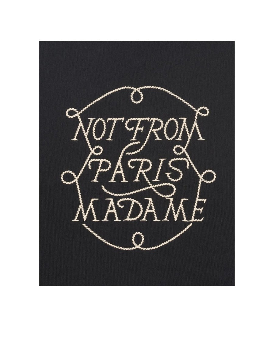 Drôle De Monsieur Not From Paris Madame' Black Sweatshirt