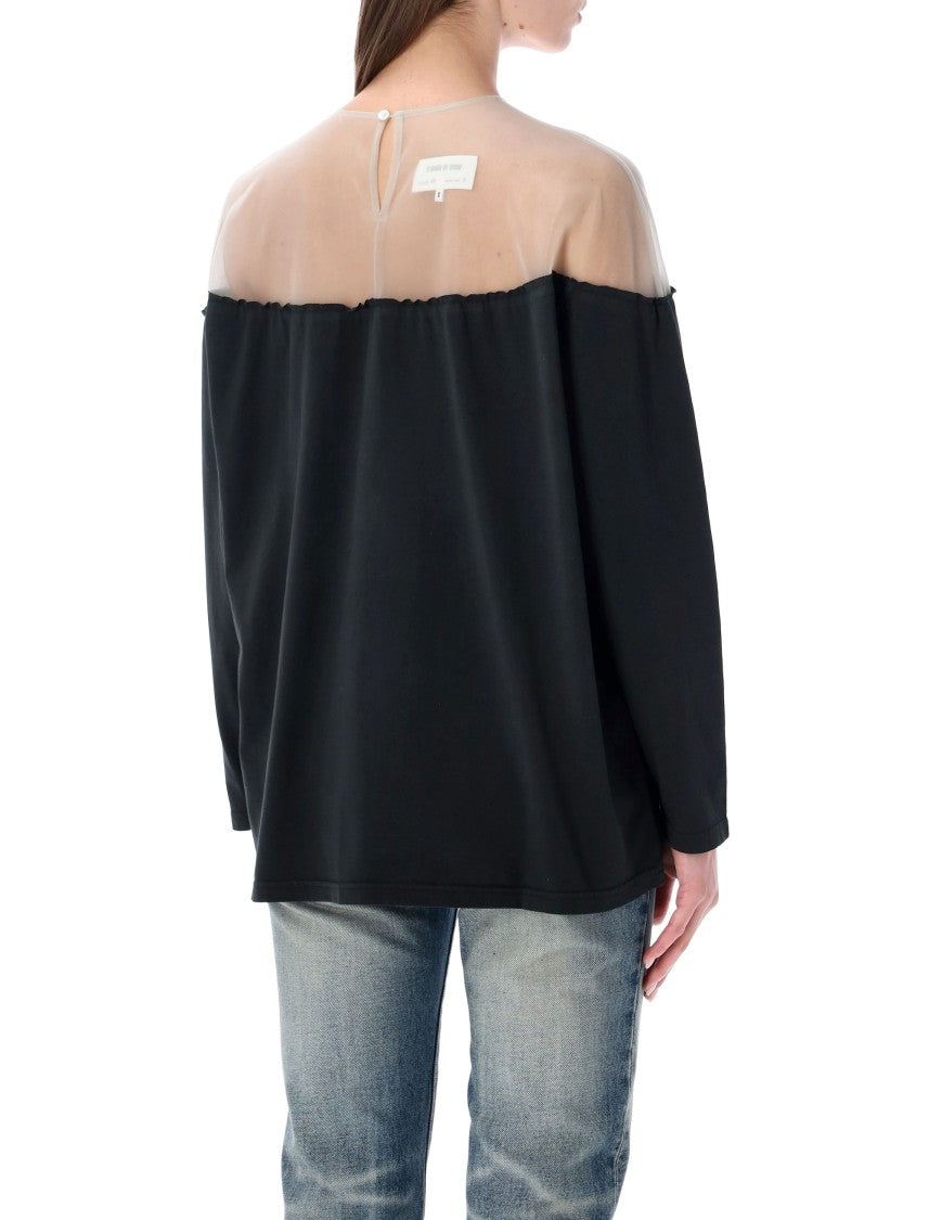 Mm6 By Maison Margiela Off Shoulder Tshirt