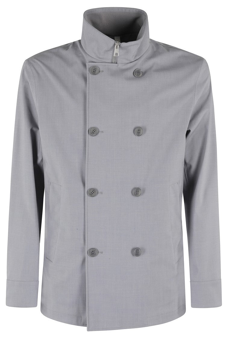 Duno Double Breasted Superlight Wool Blend