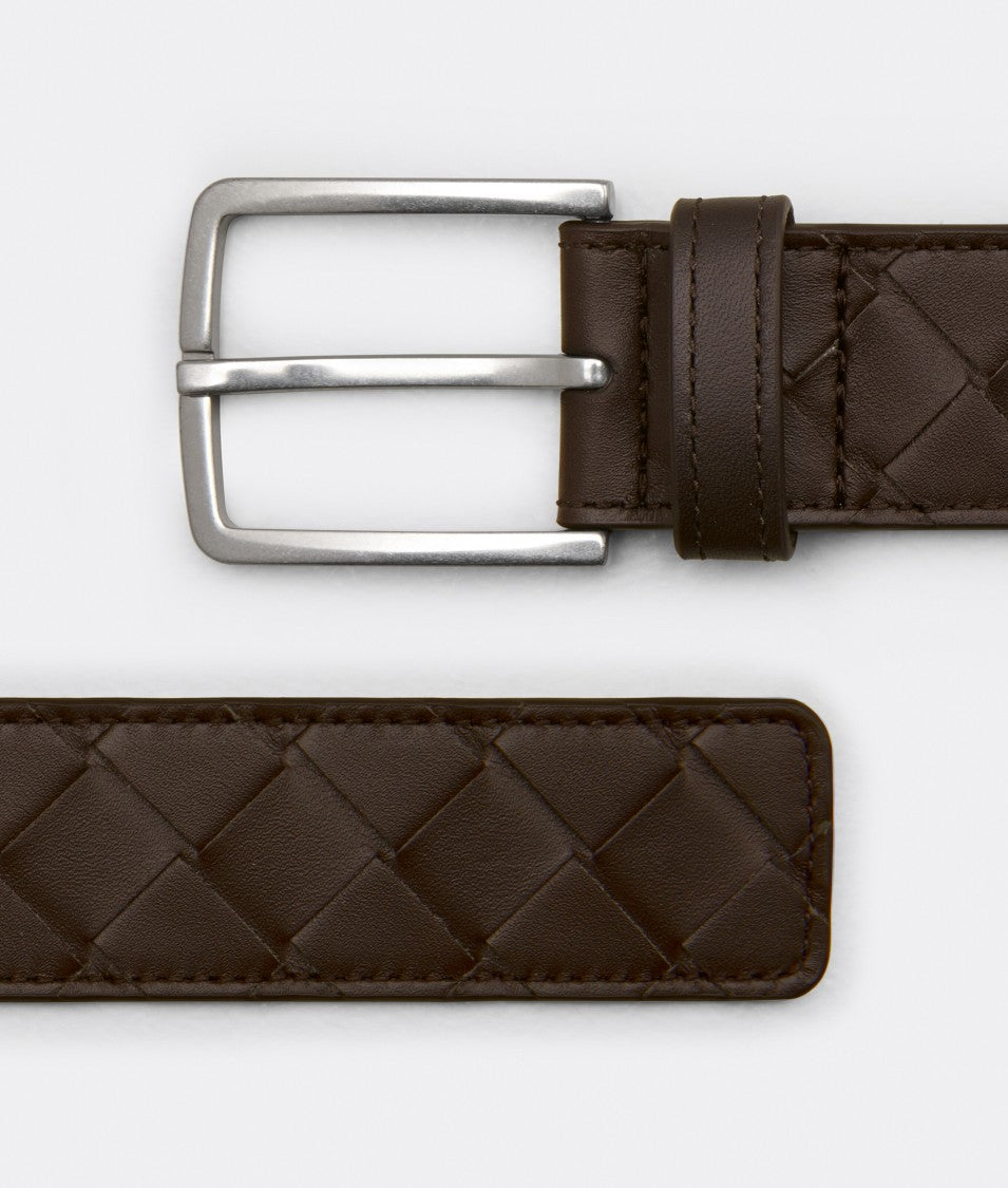 Bottega Veneta Intricately Woven Intreccio Leather Belt