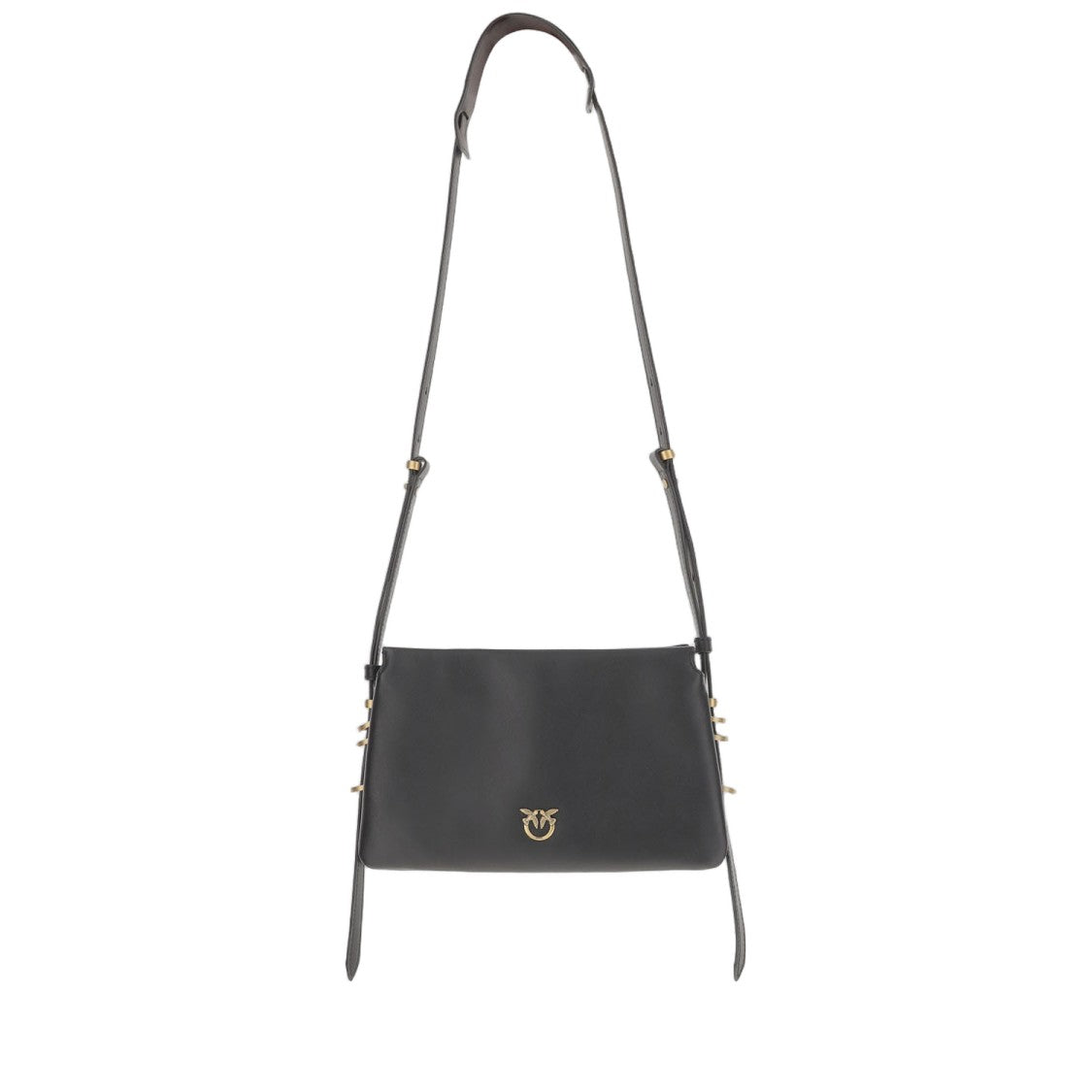 Pinko Rectangular Calfskin Leather Bag With Adjustable Strap